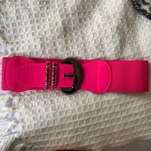 hot pink 80s belt